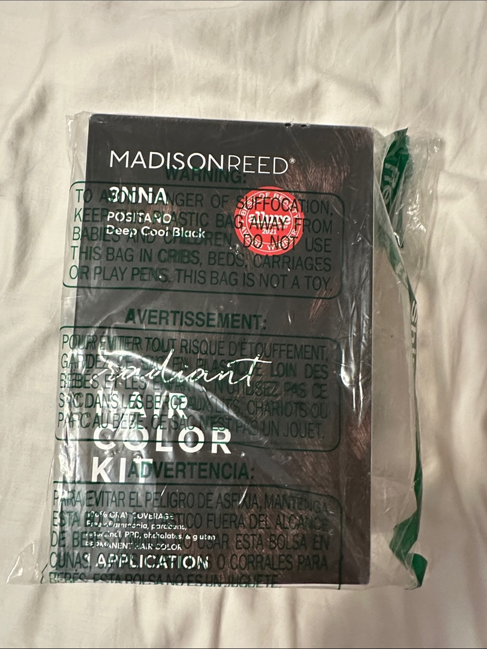 NEW Sealed Madison Radiant Hair Color Kit 3NNA Deep Cool Black